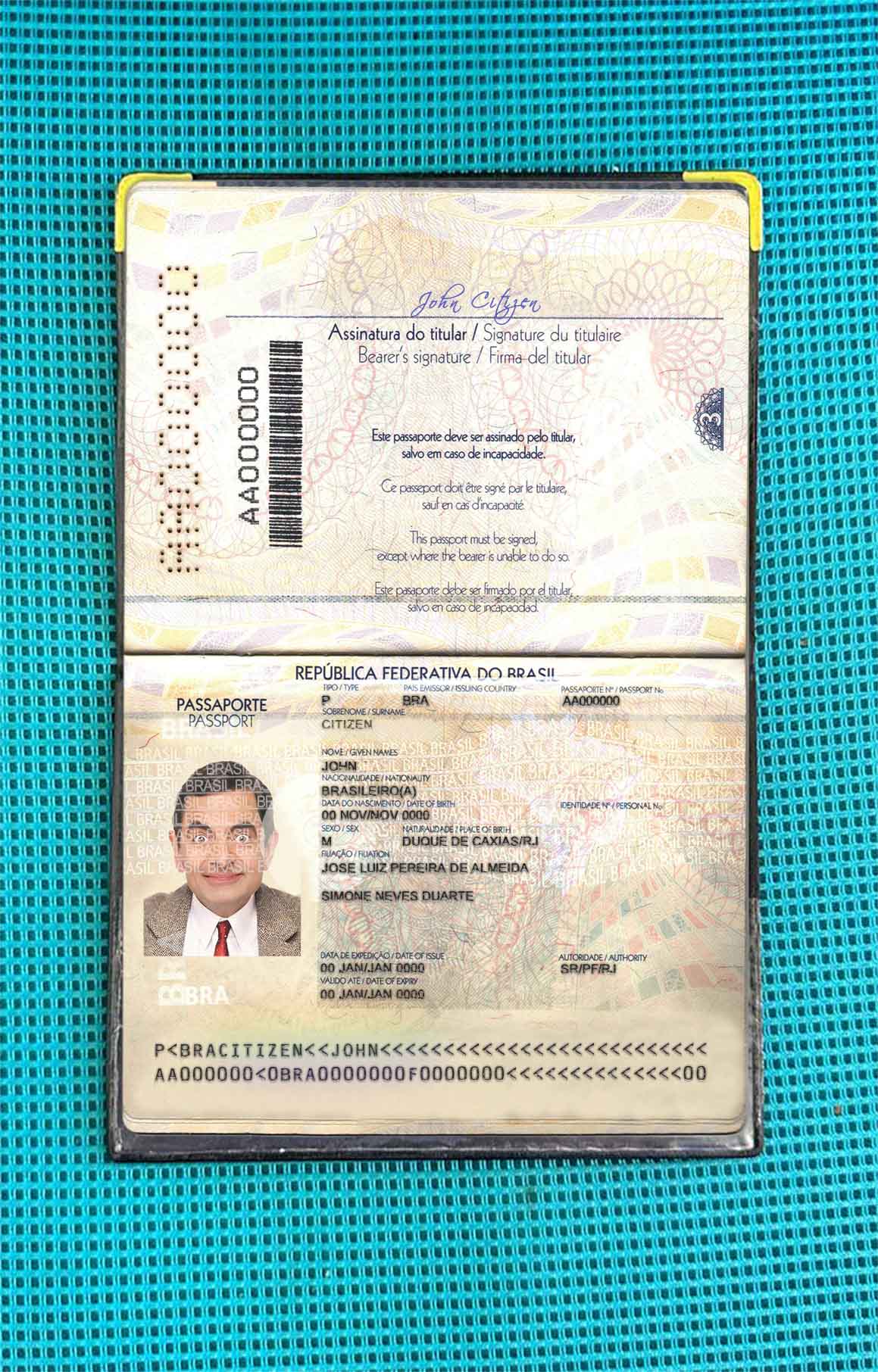 Brazil passport version 2 (2019 present) photo look PSD template